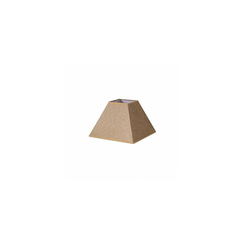 Image of Fabrilamp - Piramide Divos Paralume E27 Marrone 30dx13dx22h Saco-juta