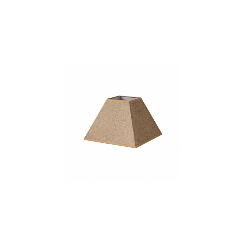 Image of Fabrilamp - Piramide Divos Paralume E27 Marrone 35dx15dx25h Saco-juta