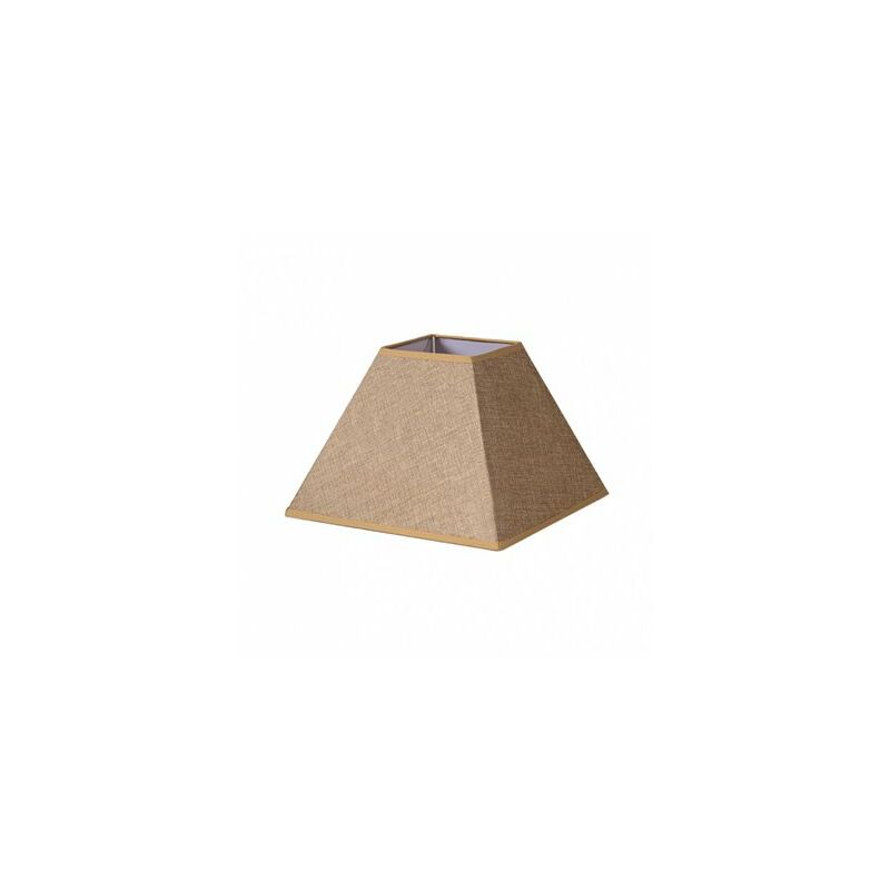 Image of Fabrilamp - Piramide Divos Paralume E27 Marrone 40dx18dx28h Saco-juta