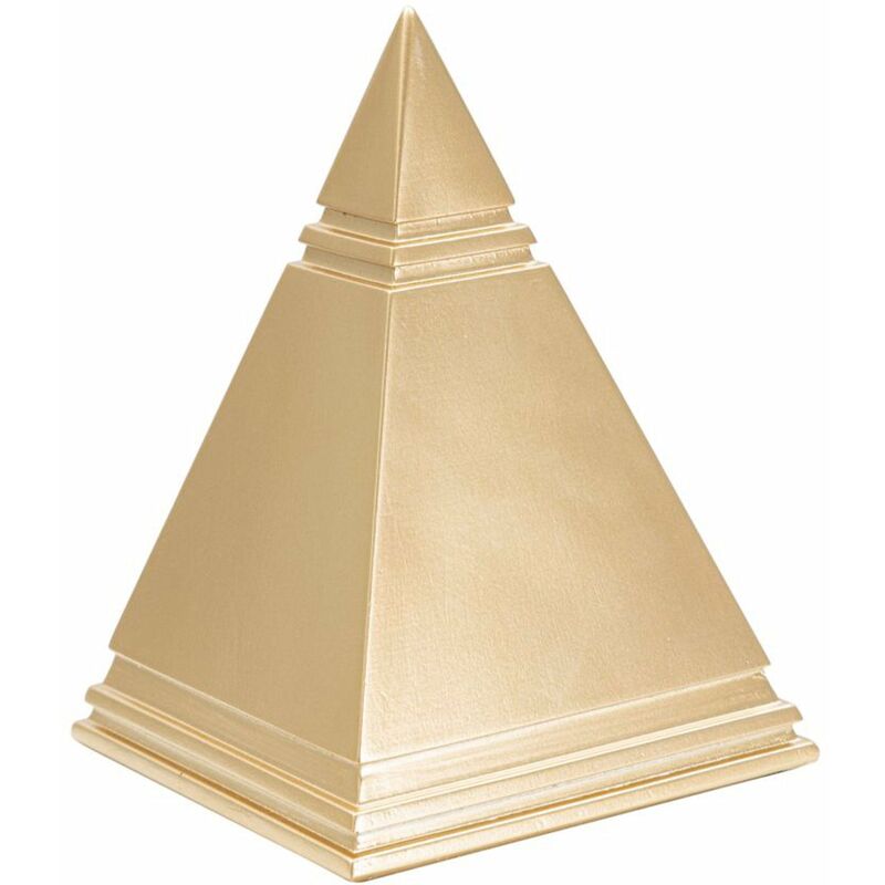 Image of Mauro Ferretti Srl - Piramide decorativa in poliresina color oro per decorazioni ambienti -Classic