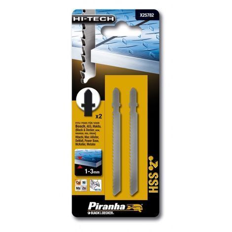 PIRANHA BLACK& DECKER 2 LAME PER METALLOTAGLIO FINE X25782