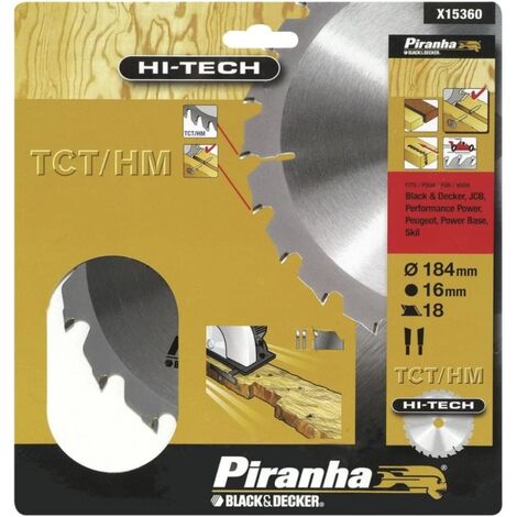 PIRANHA - BLACK&DECKER - LAMA 18 DENTI EXTRA TCT 184X16MM