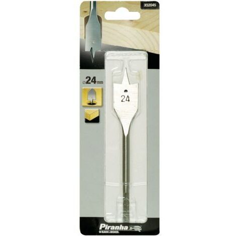 PIRANHA BLACK&DECKER PUNTA PER LEGNO TESTA PIATTA 24mm X52045