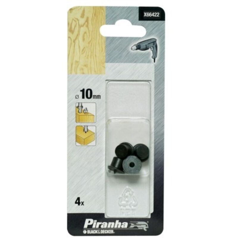 PIRANHA BLACK&DECKER SPINE A CENTRARE 10mm PEZZI 4 X66422