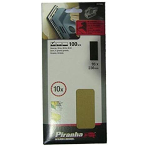 PIRANHA - FOGLI ABRASIVO SET 10 PEZZI 230X93mm
