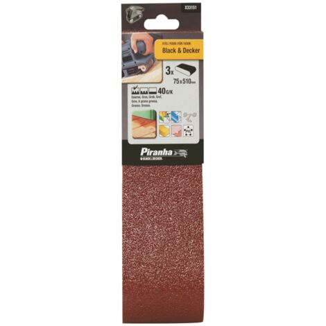PIRANHA - NASTRI ABRASIVI 75X510MM GRANA40 3PZ