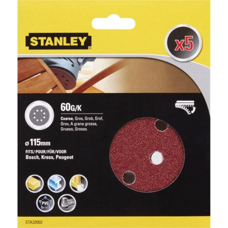Piranha/Stanley STA32002 - 5 dischi veloci rot-orbitali grana 60 - 115mm