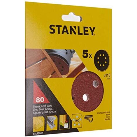 PIRANHA/STANLEY STA32007 (X32007)  5 DISCHI VEL.ROT-ORB 115 GR.80 STANLEY CF 1,0