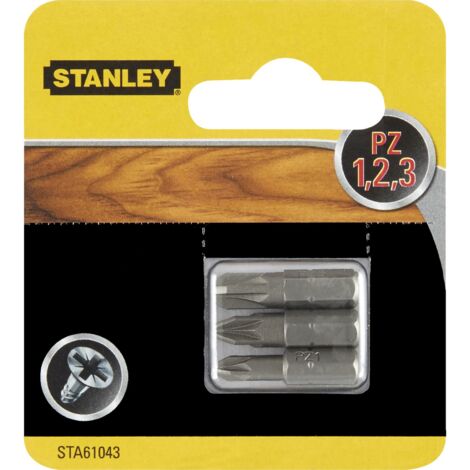 Piranha Stanley STA61043 - 3 inserti mm 25 - 1-2-3 - 1pz