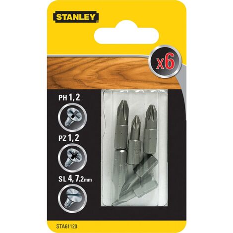 PIRANHA/STANLEY STA61120 (X61120) 6 INSERTI MM.25 ASS. STANLEY PZ 1,0