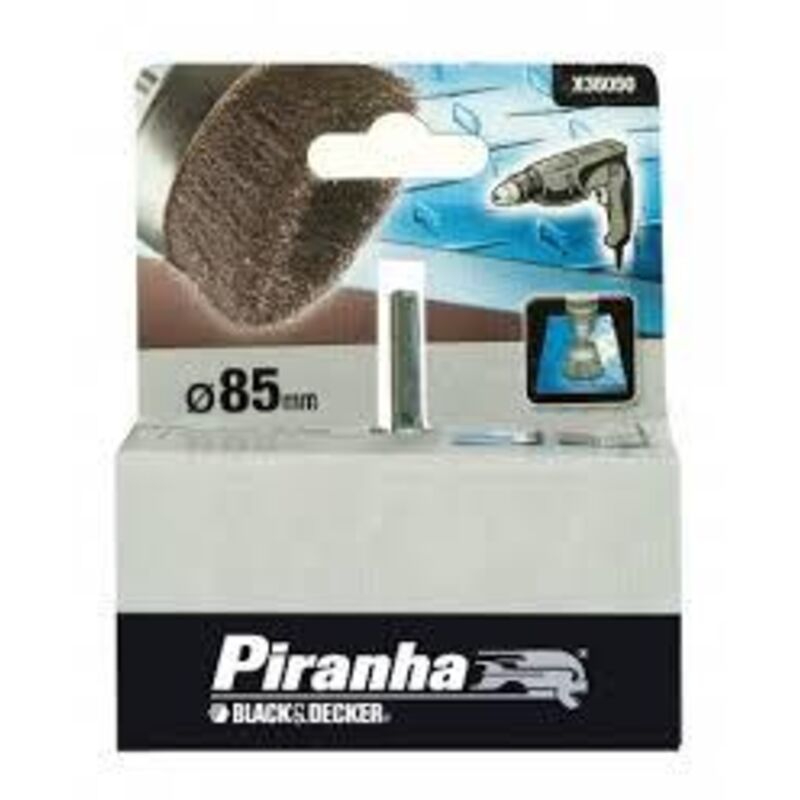 BLACK&DECKER PIRANHA-SPAZZOLA A TAZZA mm 85 IN ACCIAIO