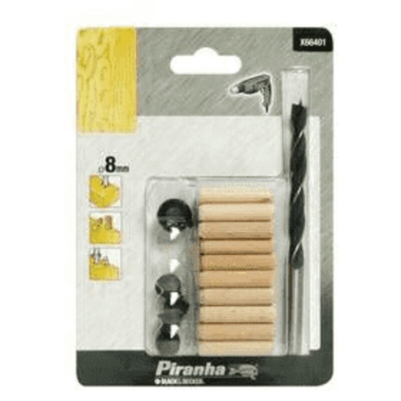 Black&decker piranha-kit per spinatura con punta da 8 mm