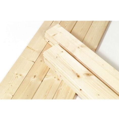 Pircher Listone in Abete Naturale Grezzo - 20x120x2000 cm Set 5 Pezzi