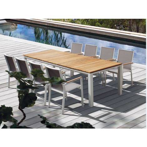 Pircher Table De Jardin Cube 200x100 Cm En Aluminium Peint En