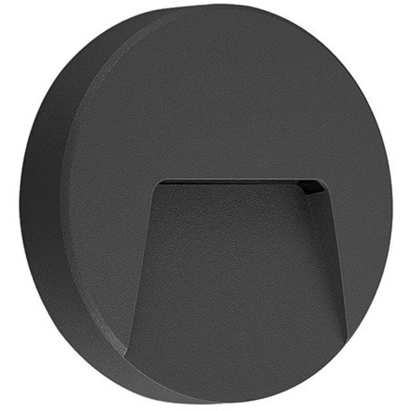 Applique Murale Extérieure LED ZAMBELIS D135 3W IP54 Graphite - Blanc chaud - 3000K