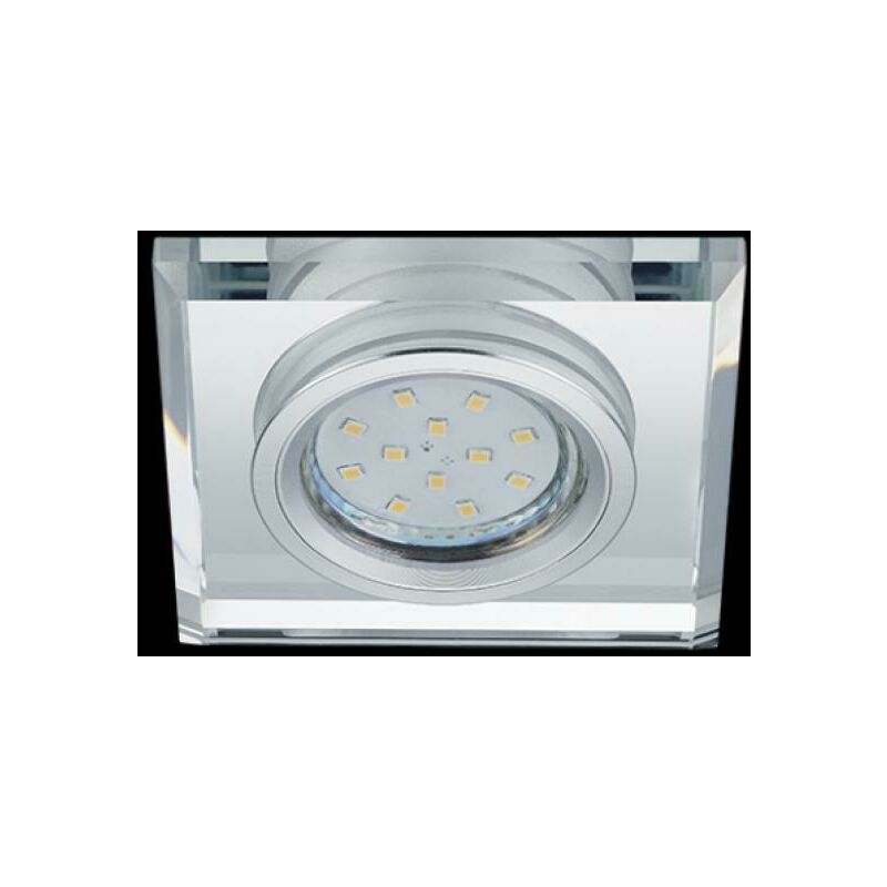 Image of Trio Lighting - italia pirin faretto quadrato ad incasso per soffitto attacco gu10 in metallo colore cromo 652200152