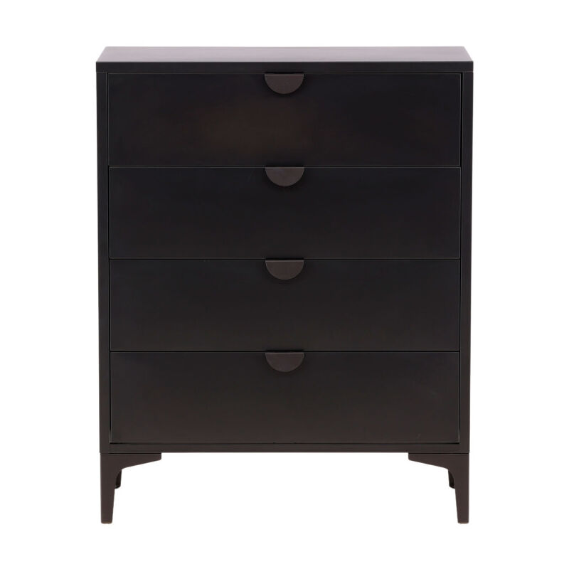 Ebuy24 - Commode 4 tiroirs en métal L78cm - Noir - Piring Ebuy24 - Commode 4 tiroirs en métal L78cm - Noir - Piring
