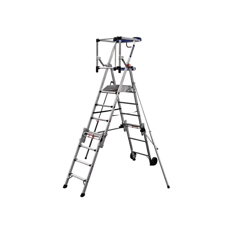 Pirl Alu télescopique de 4 à 7 marches - Hauteur max. travail 3.79m - PIRLXT7-P/ALU