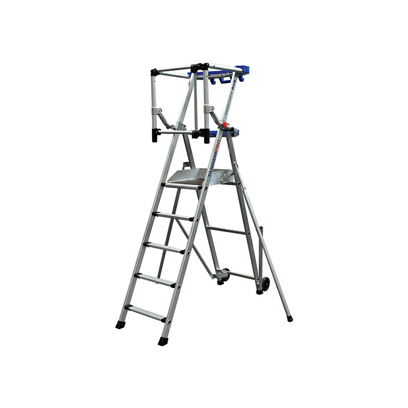 Matisère - pirl aluminium 5 marches - Hauteur max. de travail 3.20m - PIRLF5-P/ALU