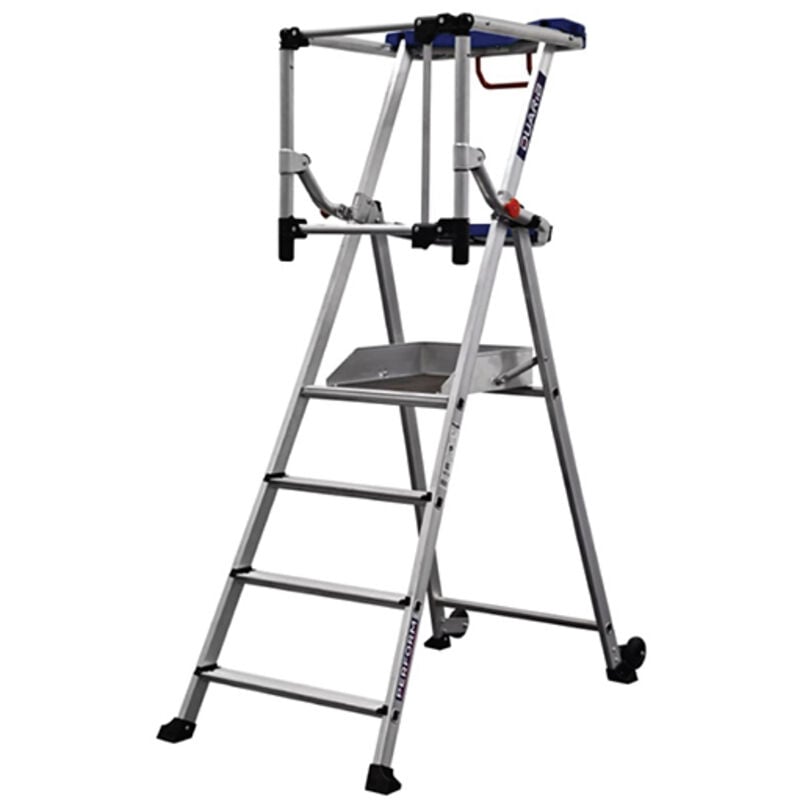 Matisère - pirl aluminium 4 marches - Hauteur max. de travail 2.95m - PIRLF4-P/ALU