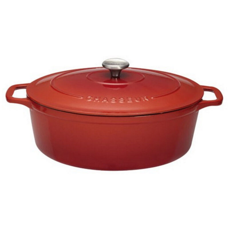 Image of Chasseur - pirofila ovale in ghisa smaltata 29 cm rubino - puc472958
