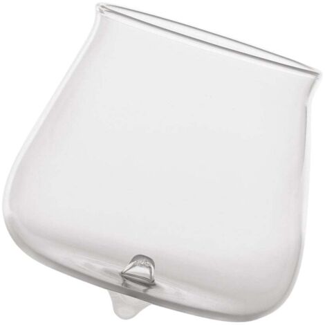 Pirolo Lot de 6 Verres Tumbler Junior en Verre Borosilicate Blanc - Design Toupie Rotative pour un Service de Table Moderne et Élégant