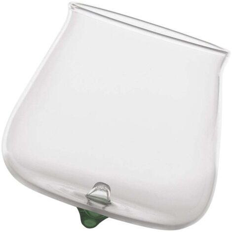 Pirolo Lot de 6 Verres Tumbler Junior en Verre Borosilicate Vert - Design Toupie Rotative, Élégants, Résistants et Lavables au Lave-Vaisselle