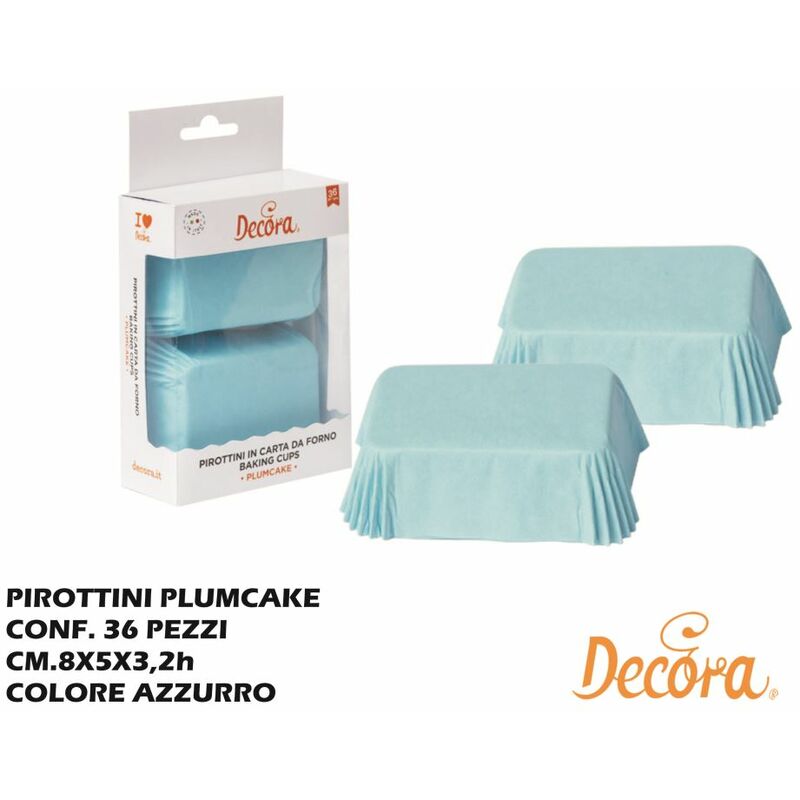 PIROTTINI CONF. 36 PZ. PLUMCAKE CM.8X5X3,2h AZZURR