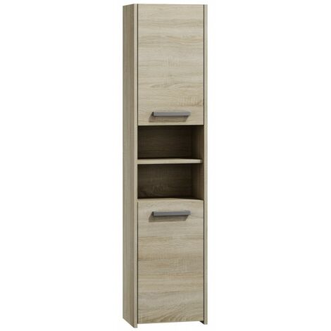 PISA - Armario de baño estilo moderno -170x40x30cm - Armario de pared de baño - Almacenamiento de baño