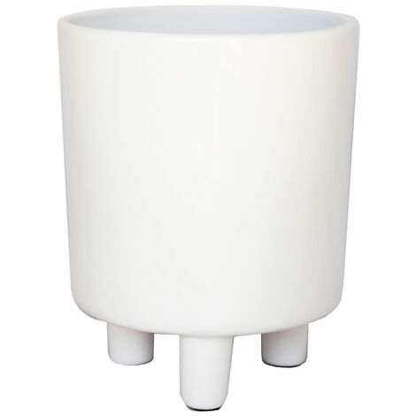 Pisa Planter - Ceramic - L20 x W20 x H24 cm - White