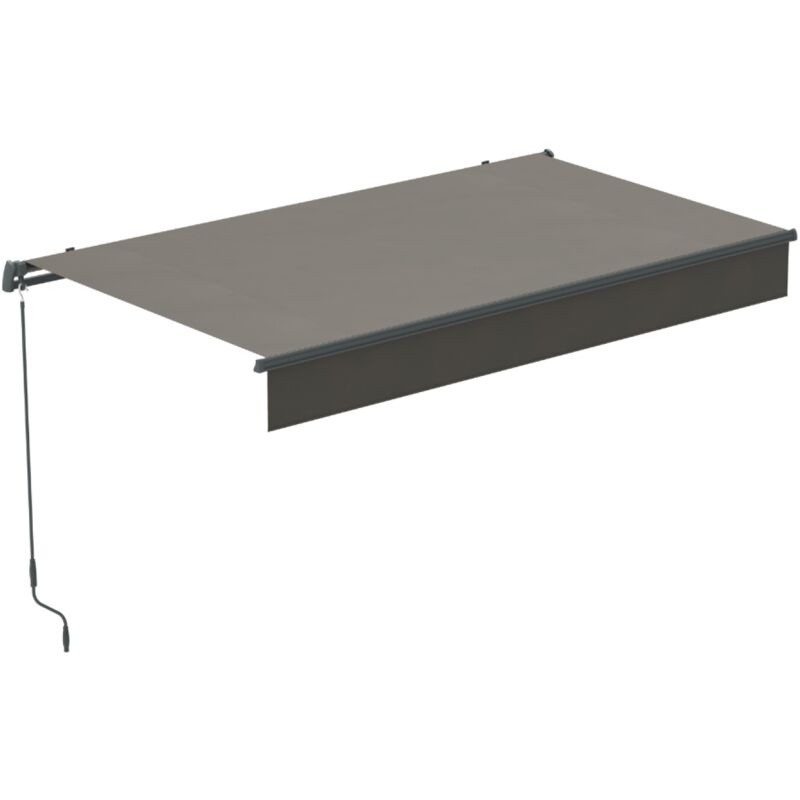 Concept-usine - pisa - Store banne taupe avec toile waterproof 3 x 2