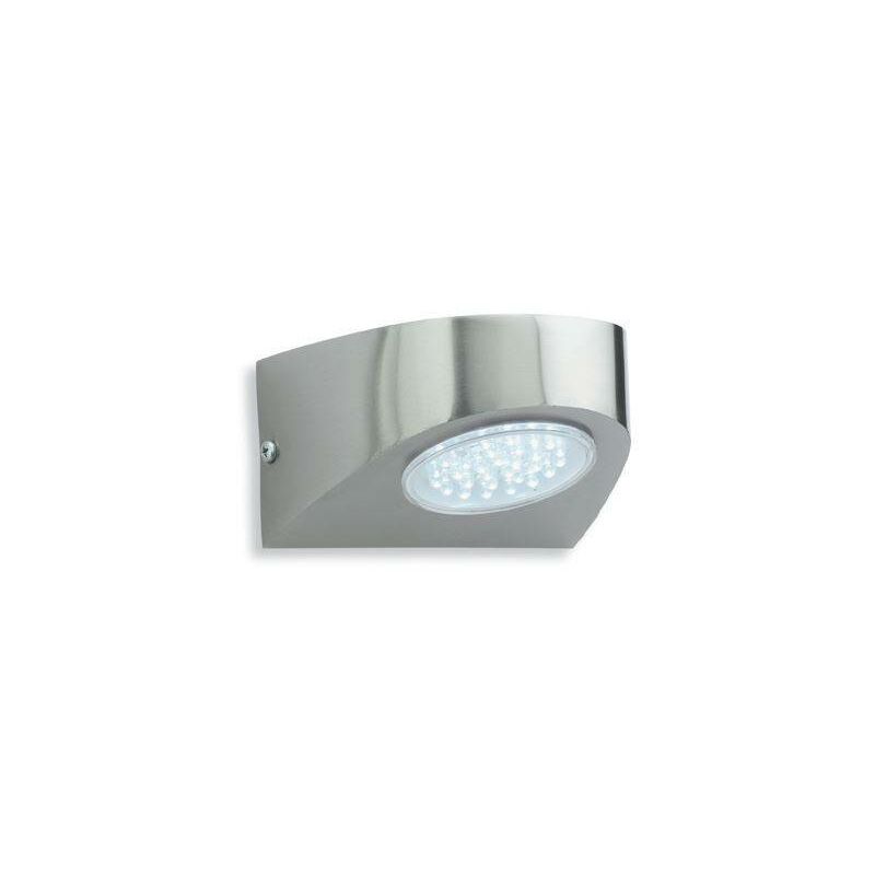 Pisa - LED Outdoor Wall Light Stainless Steel, White IP44 - Firstlight