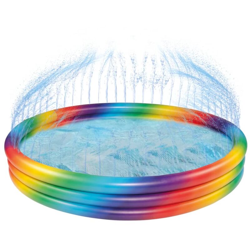 Piscina Arcoiris Con Aspersor 150X25 Cm Happy People
