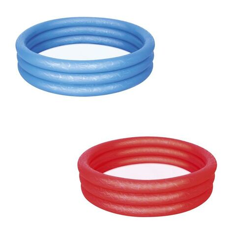 Piscina autoportante gonfiabile a 3 anelli per bambini con kit di riparazione 51025 Bestway - 122x25 cm - Capacità 140 litri