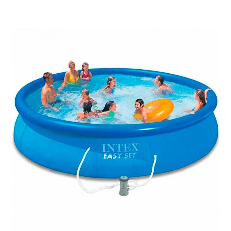 Intex - Piscina Redonda Autoportante 5.621 L Con Depuradora Tipo A Ø 366 X 76 Cm