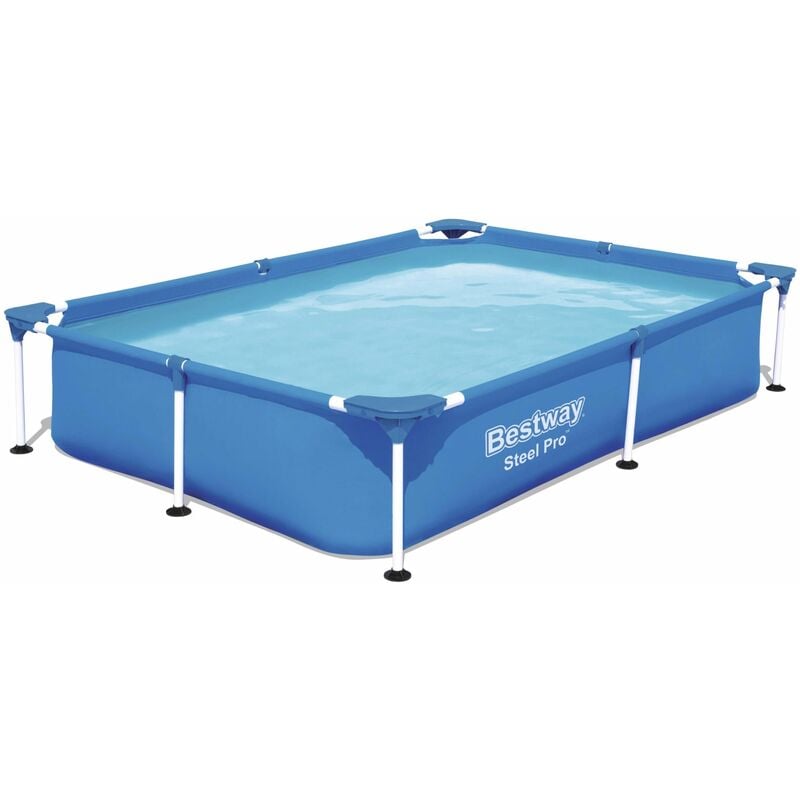 Piscina bassa rettangolare per bambini 221x150xh43 cm Steel Pro Frame Bestway 56401