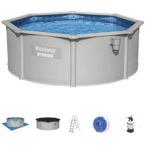 Piscina chapa 360x120cm cart bestway poliester/pvc hydrium o