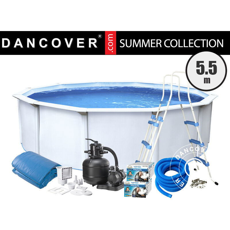 Dancover - Piscina Classic 120 Ø550Cm, Blanca - Blanco