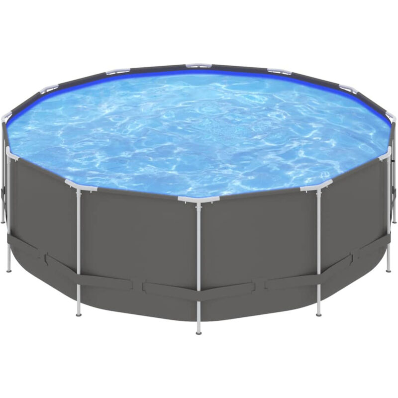 

Piscina con estructura de acero antracita 457x122 cm