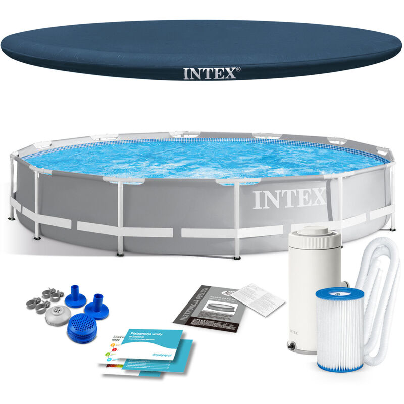 Piscina da giardino con struttura 366 x 76 cm 4 in 1 INTEX 26712
