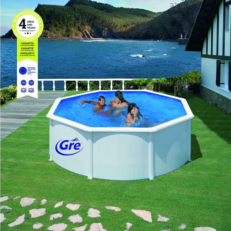 

Piscina de superficie Gre Fidji 350x120cm con filtro de arena