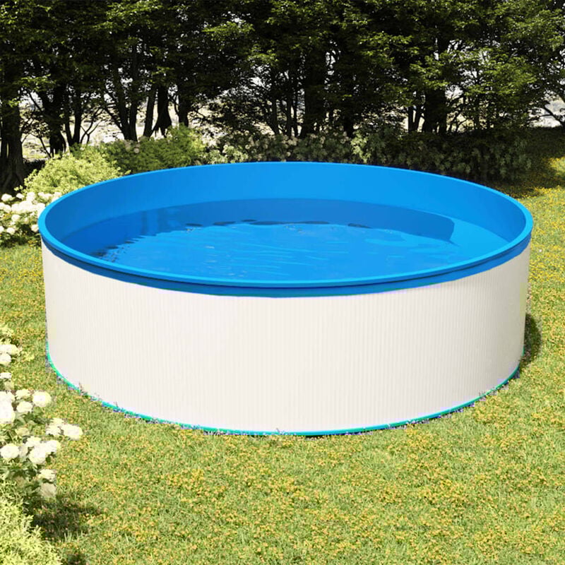 

Piscina de chapoteo skimmer colgante y bomba 350x90 cm blanco