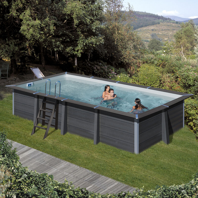 Piscina De Composite Rectangular Con Sistema De Montaje Ipe - 606 X 326 X 124 Cm