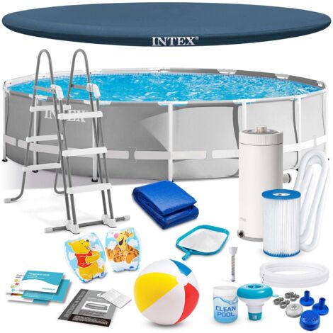 Piscina de jardín con estructura de 427 x 107 cm 17 en 1 INTEX 26720