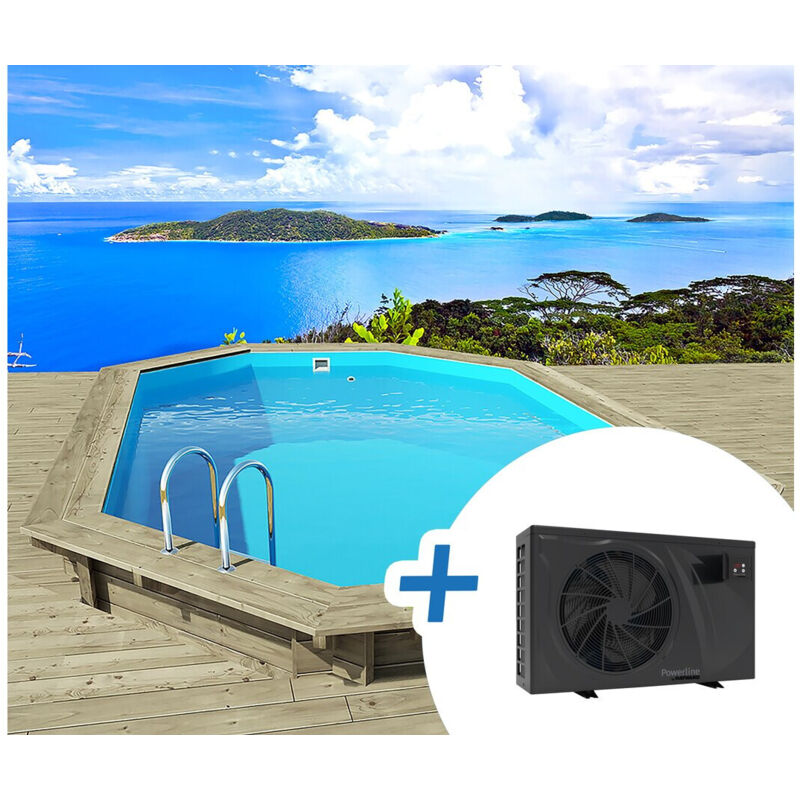 Piscina De Madera &Quot;Havana&Quot; 7.57 X 4.07 X 1.44 M - Bomba De Calor 5 Kw/45 M3