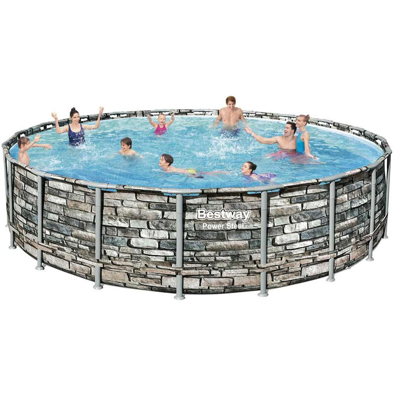 

Piscina Elevada desmontable Piedra 56883 Power Steel 610x132 cm - Bestway