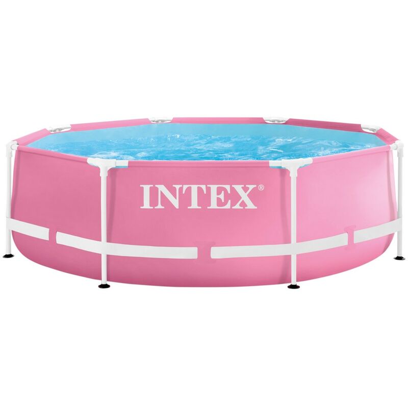 Intex - Piscina Desmontable Circular Rosa 2.843 L Metal Frame