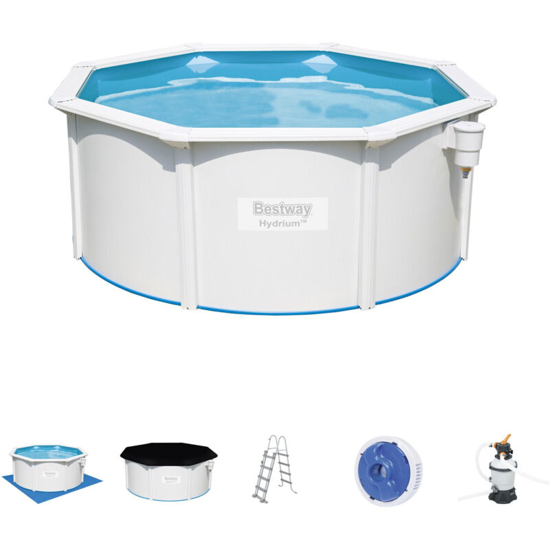 

Piscina Desmontable de Acero Bestway Hydrium 300x120 cm Depuradora de arena de 3.028 litros/hora