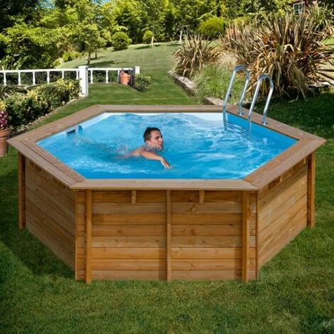Piscina Gre Redonda De Madera Sunbay Pool Vanille 783331E 4.12 Mts X 1.19 Mts De Alto