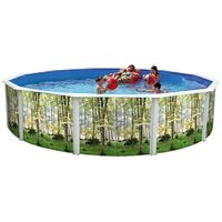 Piscina desmontable redonda decorada modelo bosque